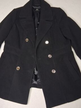 Jessica Black Pea Coat for Women